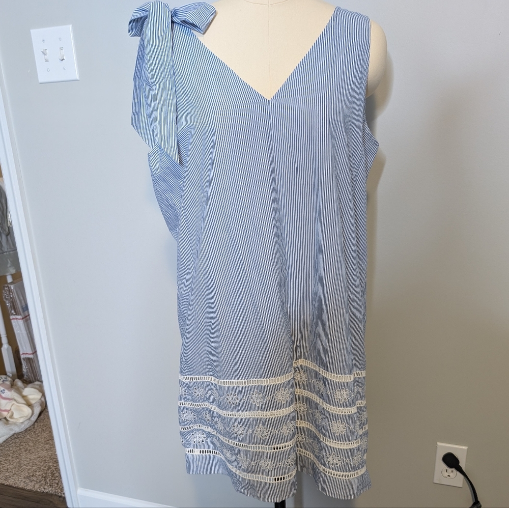 Vineyard Vines Blue and White Striped Mini Dress